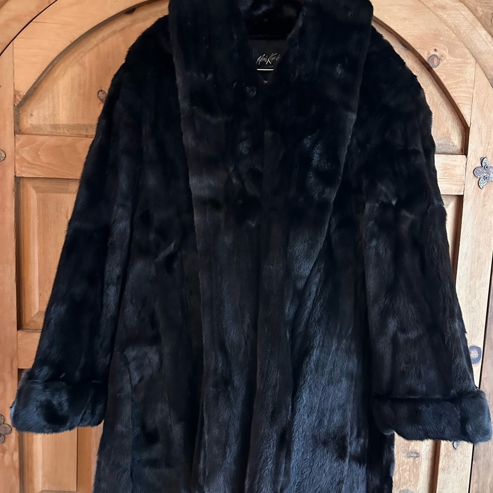 Morris Kay & Sons Elegant Black Brown Mink Jacket